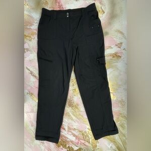 Chico’s black cotton cargo pants 2/L/ XL
